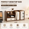 Desktop Organizer with Drawer & Dual File Compartments, Multi-Functional MDF