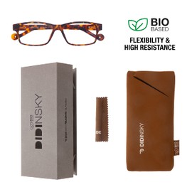 DIDINSKY THYSSEN Blue Light Filter Glasses for Men and Women Blue Filter Glasses with Strength or No Prescription for Gaming or PC Anti-Glare Lenses 6 Colours and 6 Gradations, Havana Organic