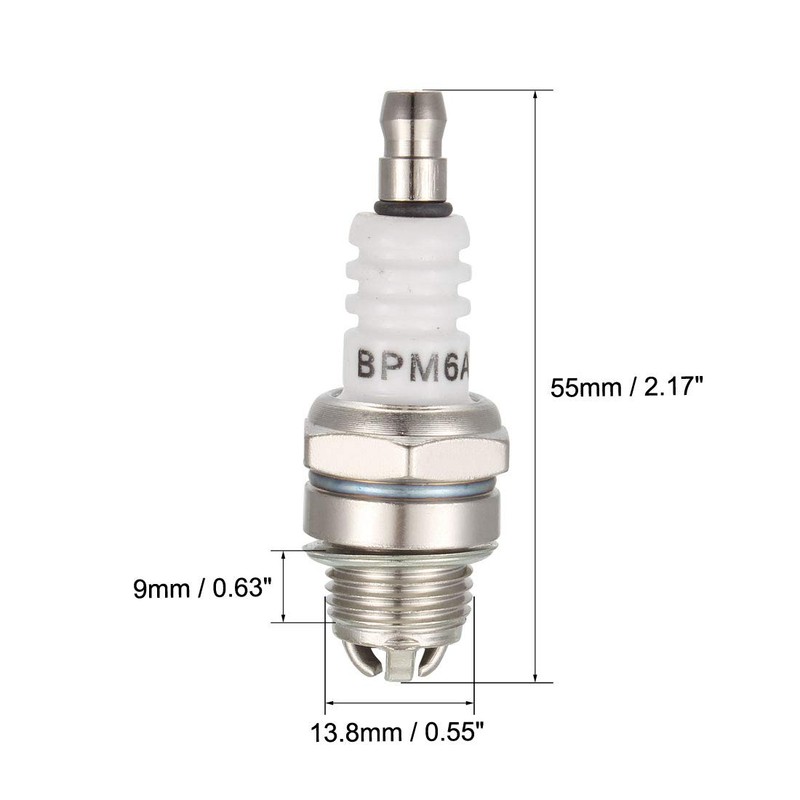 sourcing map BPM6A Spark Plug for Generator Lawn Mower Tractor