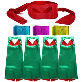 Superhero Capes and Masks Superhero Costume Outfit for Kids Birthday Party Dress Up Capes Set