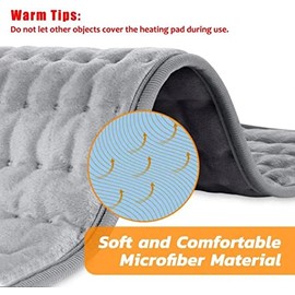 Almohadilla Trmica Elctrica, Compresa Caliente Electrica, Cobijas Elctricas Suave y Cmoda para Aliviar el Dolor de Espalda y los Calambres, 6...      