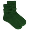 COUVER Women Girl's Scrunched Slouch Socks - Hunter Green, Size