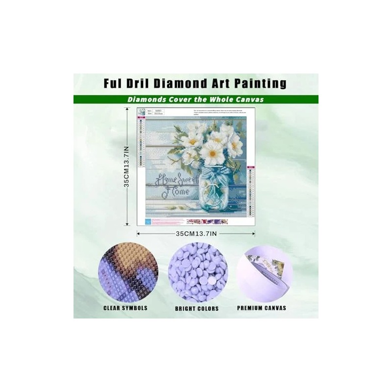 Sretoul Diamond Painting Kit DIY 5D Full Drill Rhinestone Art