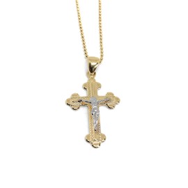 Cross Necklace 17.2 Inches Beautiful Silver Plated Jesus Pendant