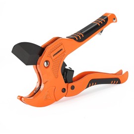 PROWIN PVC Pipe Cutter, PVC Cutter 1-5/8", Ratcheting PVC Cutter with Replacement Blade, Plastic Pipe Cutter, ABS Cutter for PVC
