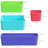 novelinks 4 QT Clear Plastic Dividing Storage Box with 4
