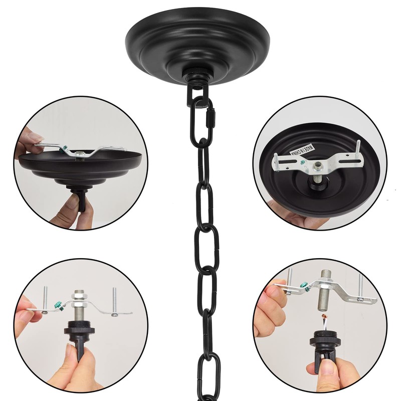 SHENGQINGTOP Heavy Duty Light Fixture Canopy Kit 5.3 Inches Diameter