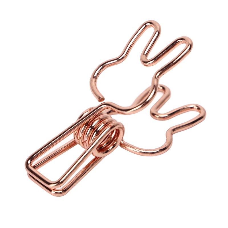100Pcs Bunny Binder Clips Hollow Out Strong Clamping Sturdy Metal