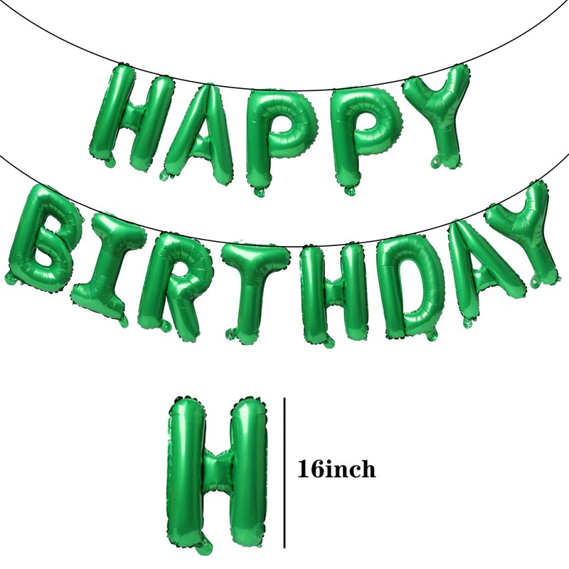 16 Inch Green Aluminum Foil Birthday Balloons for Birthday Party