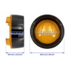 HDBUBALUS 2x Bullet Turn Signal Light Amber Lens Gloss Black