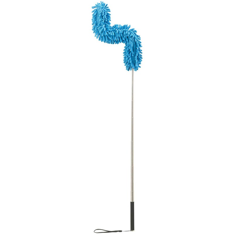 Sichler Haushaltsgeräte Microfibre duster: malleable microfibre duster with telescopic handle,