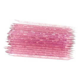50 Pcs Crystal Cuticle Sticks, Double Heads Cuticle Pushers Sticks Remover, Nail Art Manicure Pedicure Tools (Pink)