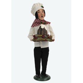 Byers' Choice Chef w Plum Pudding Caroler 4052 from The Specialty Characters Collection (New 2024)