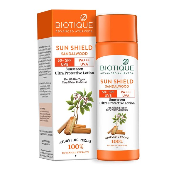 Biotique Sandalwood 50+ Spf Uva/Uvb Sunscreen Ultra Soothing Face Cream 120Ml/4.06Fl.Oz.