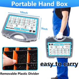 Bemaka 2285PCS M2 M3 M4 M5 Metric Screw Assortment Kit, Socket Head & Button Head Metric Screws and Nuts Set, 10.9 & 12.9 Grade Alloy Steel Machine Screws for 3D Printing