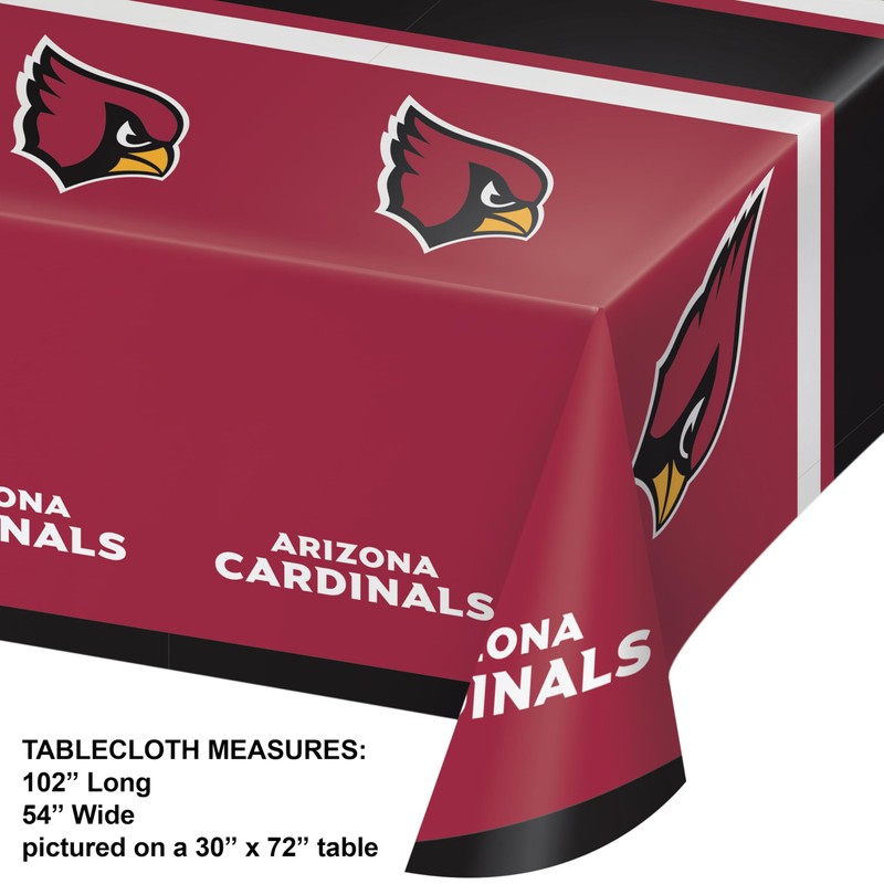 Trendware Arizona Cardinals Plastic Tablecloths, 3 ct