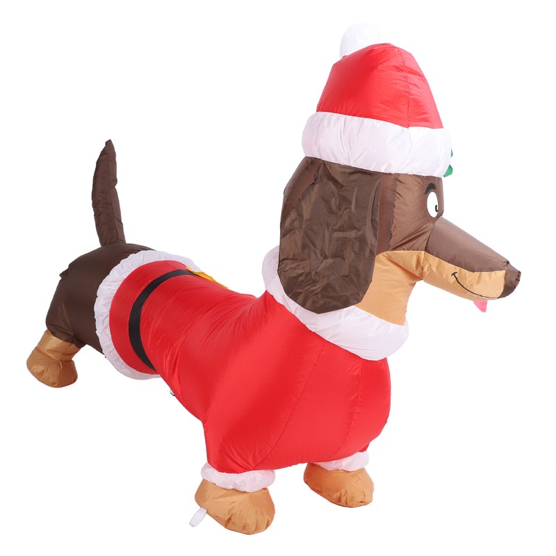 Inflatable Weiner Dog 1.5 Meters Illuminated Polyester Fiber Blow Up