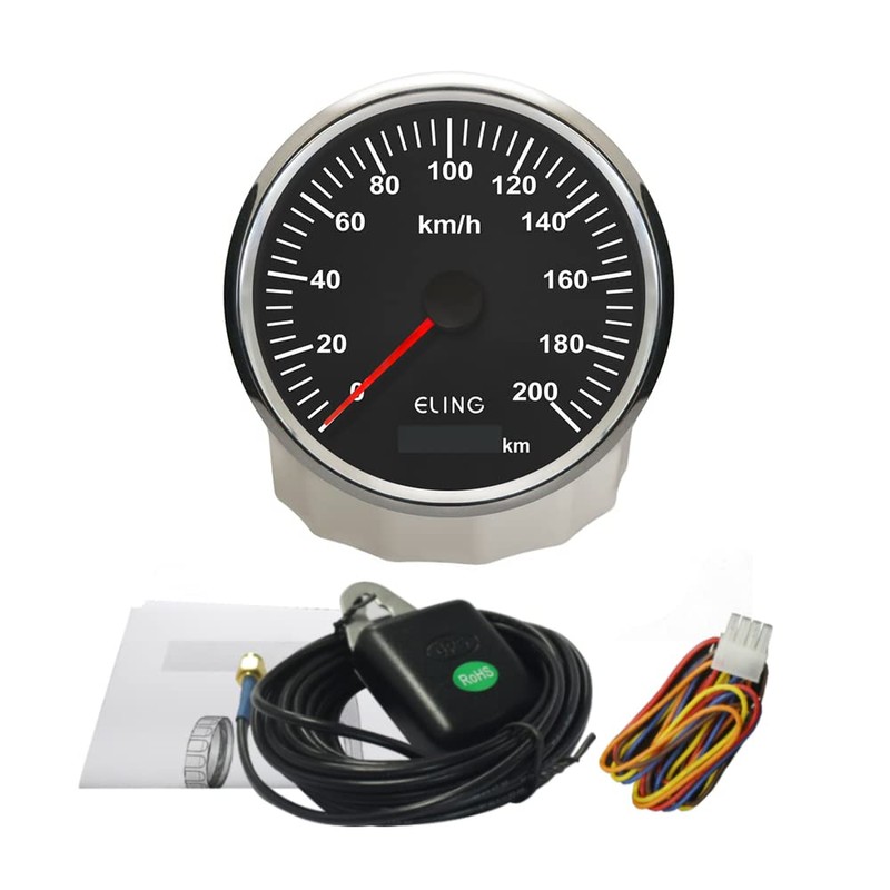 ELING GPS Speedometer 0-200KM/H Speed Gauge 110mm for Boat Truck