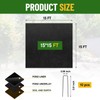 15 x 15 ft Pond Liner Underlayment with 10 U-pins,