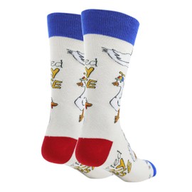 ooohyeah Men's Novelty Fun Saying Animal Crew Socks, Funny Crazy Dress Socks, Silly Goose