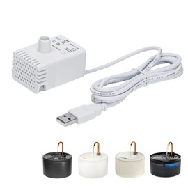 MISFANS Cat Fountain Replacement Pump, Compatible with All MISFANS Ceramic & Plastic Cat Fountains, Ultra-Quiet 0.7W Submersible Pump with Max Lift Height 23.6in, Energy-Saving, Easy to Replace