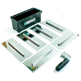 BIHUI Sprocket Set – Set of 6 Tying Combs 280 x 115 mm – Stainless Steel Trowels for Tail – Sizes 6,8,10,12,10 x 20 mm.