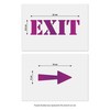Exit and Arrow Stencil Set - Small Exit Word and