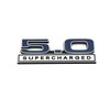 2pcs 5.0 Liter Supercharged Emblems Hood Engine 3D Badge Replacement