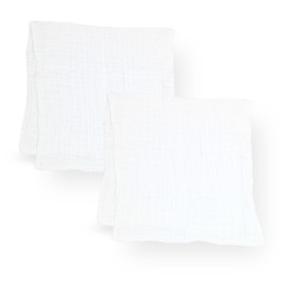 Children's Slim Bath Towel, Large Face Towel, 2 Pieces/Bag, Tanaka Gauze Gentle Gauze, White, 100% Cotton, Easy to Dry Rectangle, Approximately 28.3 x 12.6 inches (72 x 32 cm)