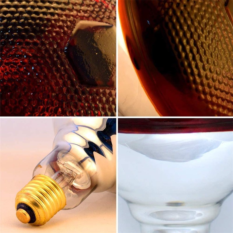 BONGBADA Heat Lamp PAR38 250W 2 Pack Red Infrared Heavy