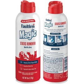 Magic Static Remover, Pack of 2 - No More Cling Static Spray, Eliminates Static Cling, Anti-Static Spray for Clothes, Furniture & Car, Controls Pet Hair (6 oz.)