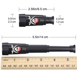 Gejoy 12 Pieces Plastic Pirate Telescopes Pirate Theme Party Telescopes Mini Telescopes Toy for Party Favor Supplies, Black