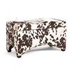 Adeco 29.8 inch Fabric Storage Ottoman Bench Footstool,Nailhead Trim Upholstered