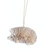 Gisela Graham White Bristle Hedgehog Decoration