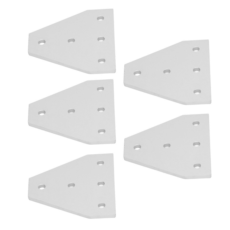 5Pcs Tie Plate 5 Holes Aluminum Robust Reinforced Connecting Mending