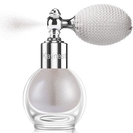 Shimmering Spray Powder Sparkle Powder, kaynest Body Glitter Face High Gloss Spray Highlighter Loose Powder Makeup Spray for Women Hair Nails Makeup (Metallic Silver)