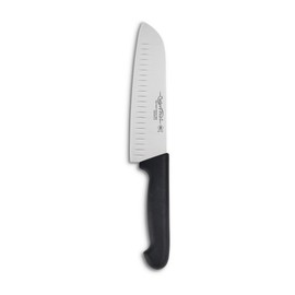 Cutlery-Pro Granton Santoku Knife, Cat Cora Approved, Soft-Grip Handle, NSF, German Steel, 7-Inch Blade