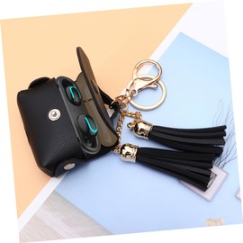 OSALADI 1pc Leather Earphone Cover Earphone Case Earphone Protector Earphone Shell Headphone Protector Earphone Protection Case Headset Protector Leather Protector Black