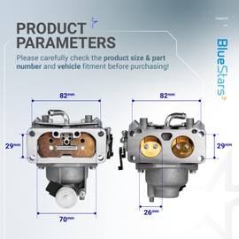 BlueStars FH641V Carburetor Kit - Compatible with Kawasaki FH601V FH661V FH680V FH721V FX801V FX850V 22HP Engine - Replaces 15003-7094 15004-1005 15004-1010 15004-7024 15004-0757 15004-0763 15004-0941