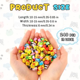 240 Pcs Animal Erasers,Animal Mini Erasers for Kids,Cute Pencil Erasers Fun Erasers for Kids Party Favor Home School Work Classroom Rewards Prizes Gifts (Animal)