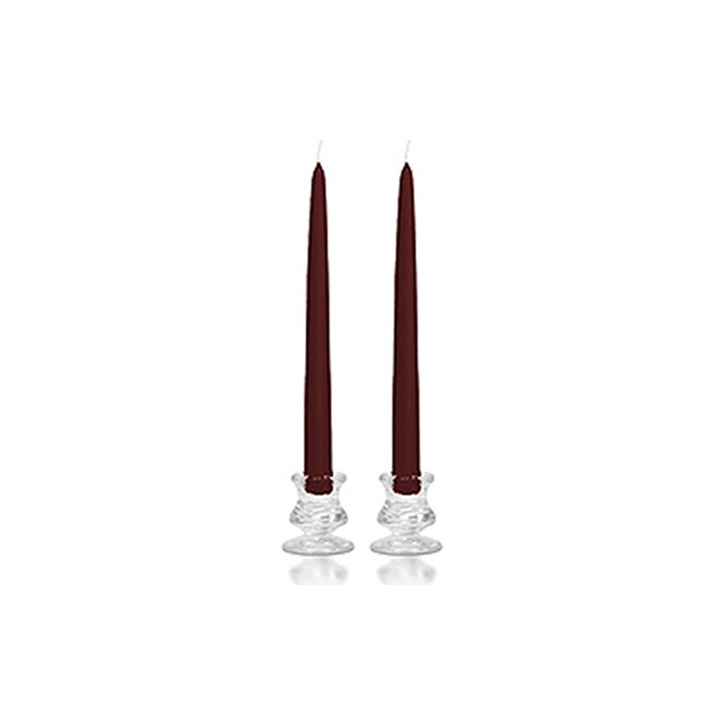 8 Inch Burgundy Taper Candles