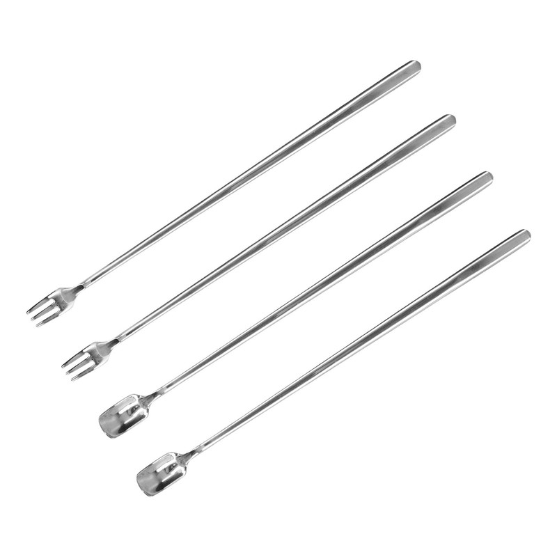 4Pcs 304 Stainless Steel Coffee Spoon Long Handle Coffee Spoon