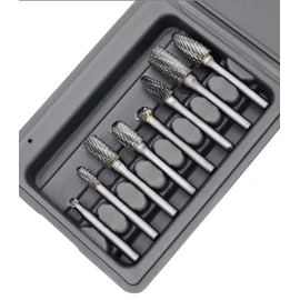 Buyohlic Set of 8 pcs Tungsten Carbide Burr Set 1/4" Shank Wood Stone Carving Cutting Engraving Grinder Kit Attachment Rotary Tool Accessories Set Harder than Diamond
