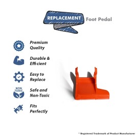 Top Vacuum Parts Fits For Windsor X4 Upright Vacuum Orange Foot Pedal # 5059OR