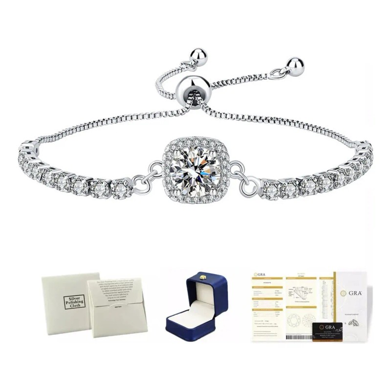 Pulseras Joyeria Plata925 Caja Para Regalo Aniversario Mujer
