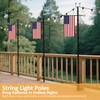 4 Pack String Light Poles 10 Ft - Patio Adjustable