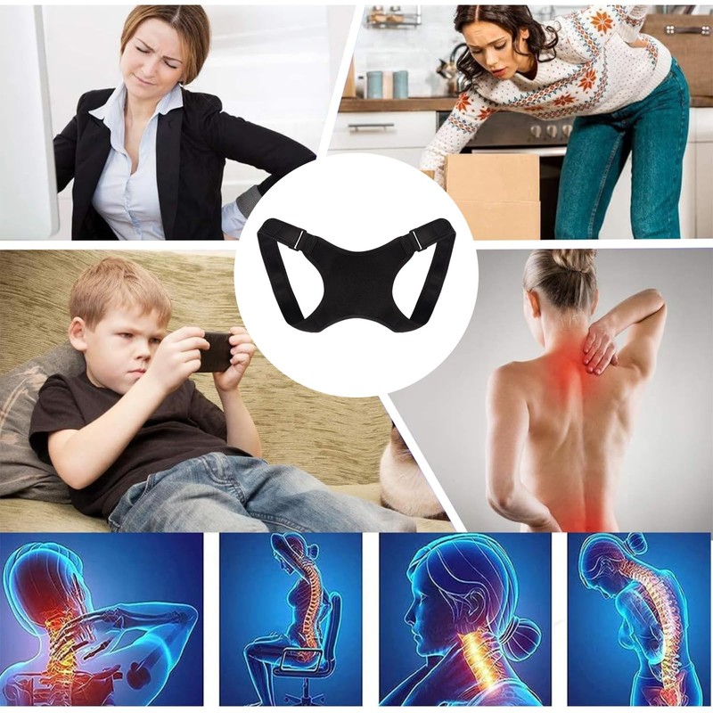 Posture Corrector for Back Support, Adjustable Shoulder Posture Brace for