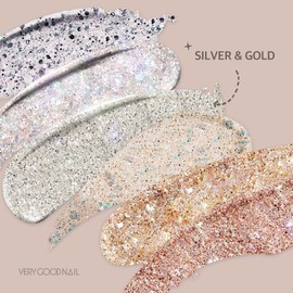 Very Good Nail Glitter Moment Silver & Gold Single Item / 베리굿네일 글리터리모먼트 실버&골드 단품