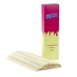 OREXXI Cotton Candy Sticks - 60 | 180 Cotton Candy Buds 30 cm for Cotton Candy Machine Home - Splinter Free Sticks for Cotton Candy
