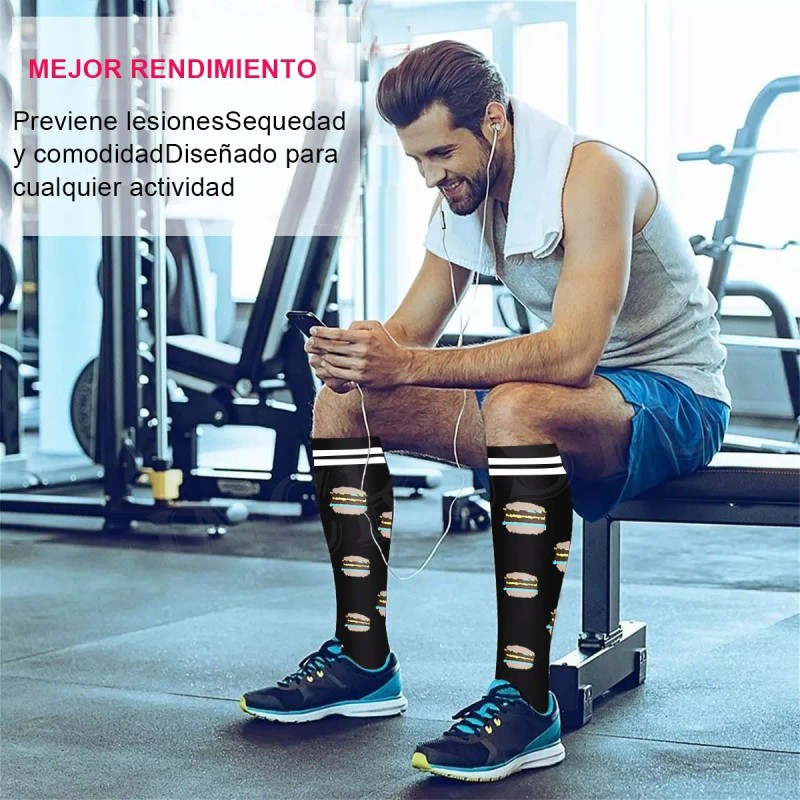 Medias Calcetas Compresión Deportivas Alivia Varices 8pcs